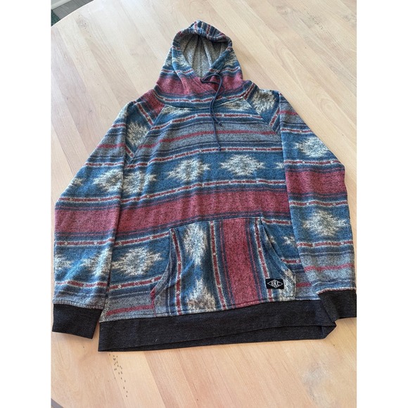 BKC Aztec Pullover Hoodie Southwestern Style Mens Size L - Picture 1 of 6